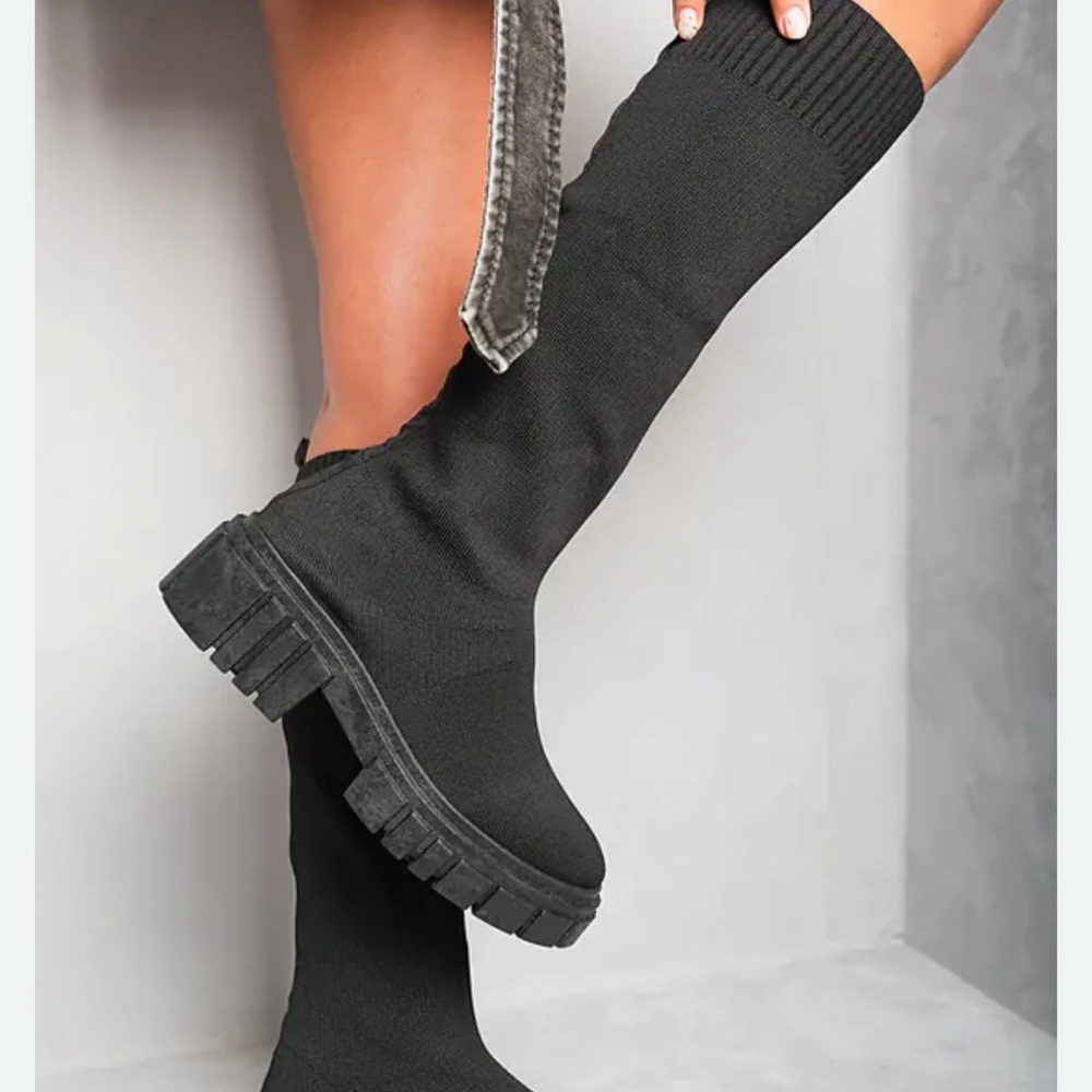 Wild Diva Black Over the Knee Boots